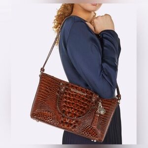 Brahmin Mini Asher Melbourne leather Satchel handbag classic